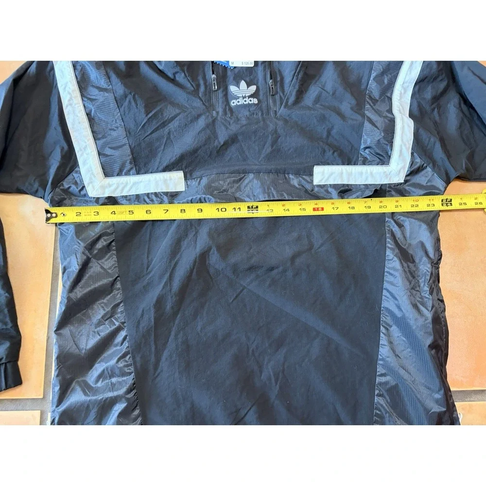 NWT Adidas Mens BR8 Pullover Windbreaker Jacket Black & White Medium CZ6107 2017